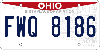 OH license plate FWQ8186
