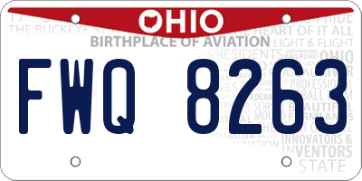 OH license plate FWQ8263