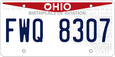 OH license plate FWQ8307