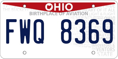 OH license plate FWQ8369