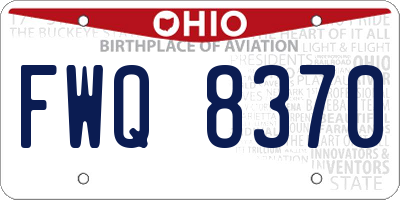 OH license plate FWQ8370