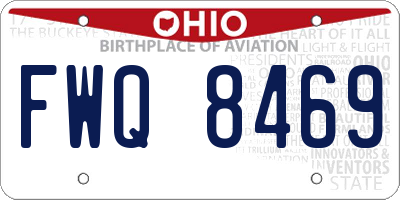 OH license plate FWQ8469