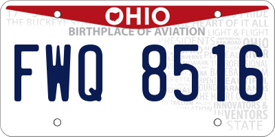 OH license plate FWQ8516