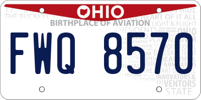 OH license plate FWQ8570
