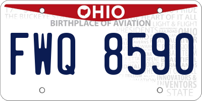 OH license plate FWQ8590