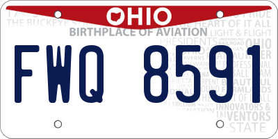 OH license plate FWQ8591