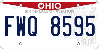 OH license plate FWQ8595