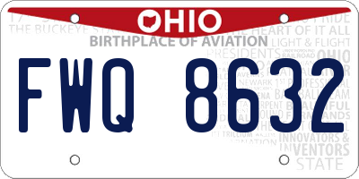 OH license plate FWQ8632
