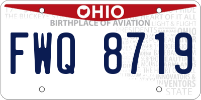 OH license plate FWQ8719