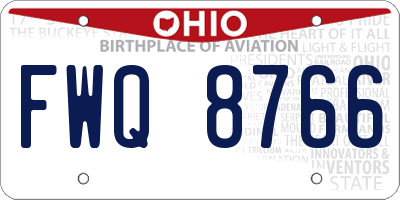 OH license plate FWQ8766