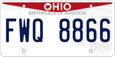 OH license plate FWQ8866