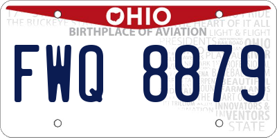 OH license plate FWQ8879
