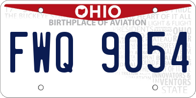 OH license plate FWQ9054