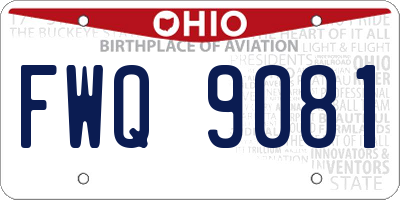 OH license plate FWQ9081