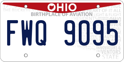 OH license plate FWQ9095