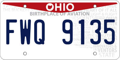 OH license plate FWQ9135