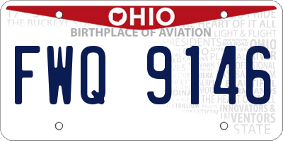 OH license plate FWQ9146