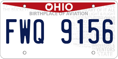 OH license plate FWQ9156