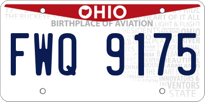 OH license plate FWQ9175