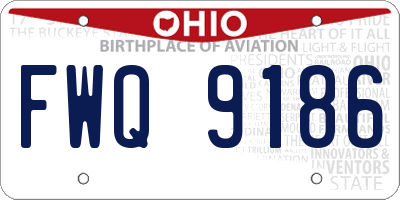 OH license plate FWQ9186