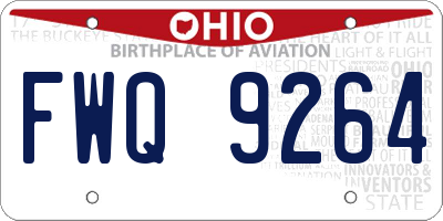OH license plate FWQ9264