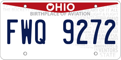 OH license plate FWQ9272