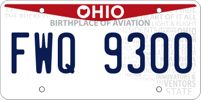 OH license plate FWQ9300
