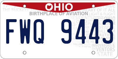 OH license plate FWQ9443