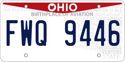 OH license plate FWQ9446