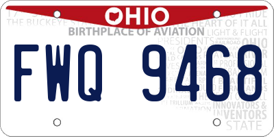 OH license plate FWQ9468