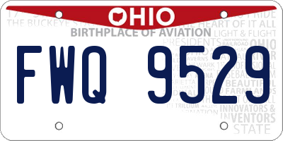 OH license plate FWQ9529