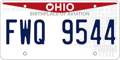 OH license plate FWQ9544