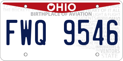 OH license plate FWQ9546