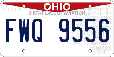 OH license plate FWQ9556