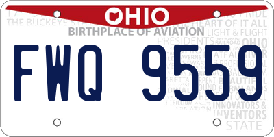 OH license plate FWQ9559