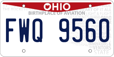 OH license plate FWQ9560