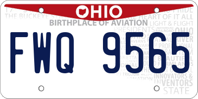 OH license plate FWQ9565
