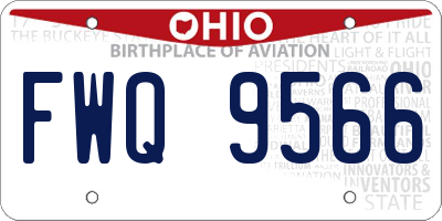 OH license plate FWQ9566
