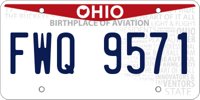 OH license plate FWQ9571