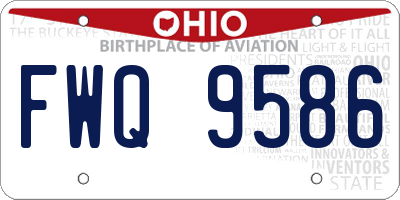 OH license plate FWQ9586