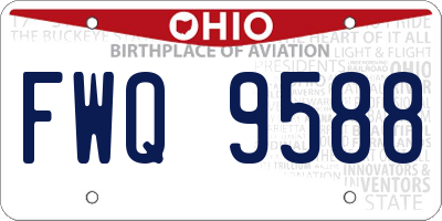 OH license plate FWQ9588