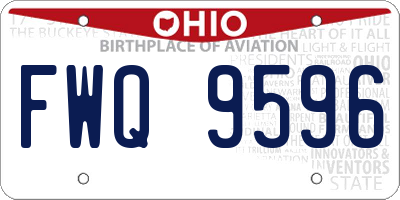 OH license plate FWQ9596