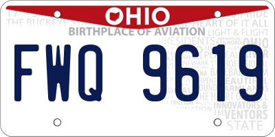 OH license plate FWQ9619