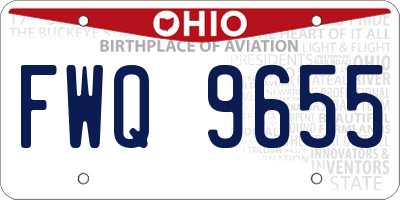 OH license plate FWQ9655