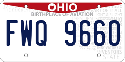 OH license plate FWQ9660