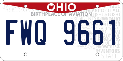 OH license plate FWQ9661