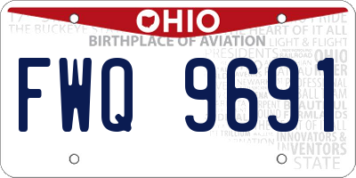 OH license plate FWQ9691