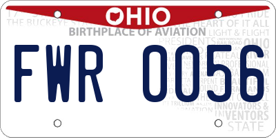 OH license plate FWR0056
