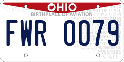 OH license plate FWR0079
