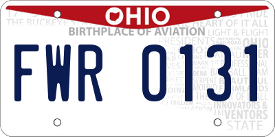 OH license plate FWR0131